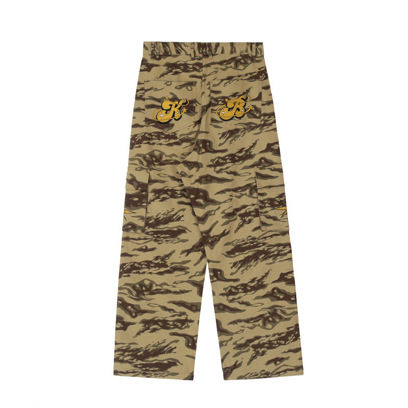 American Designer High Street Camouflage Jeans voor Heren