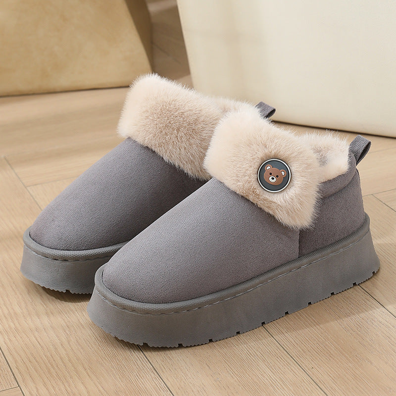 Winterse Warme Enkelband Pantoffels met Antislip en Dikke Zool voor Unisex