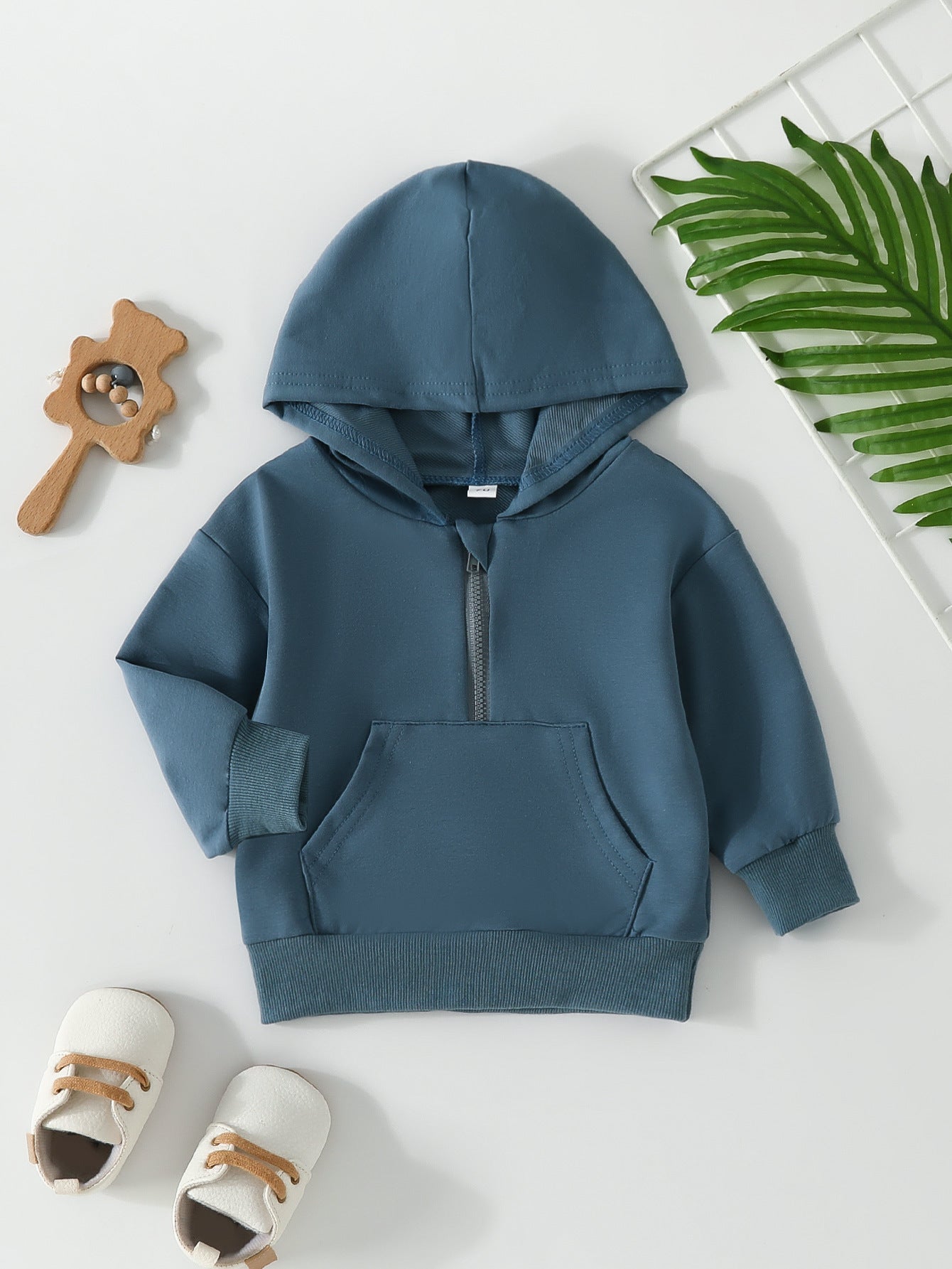 Effen Snoepkleurige Hoodie met Rits in Europese en Amerikaanse Stijl voor Kinderen