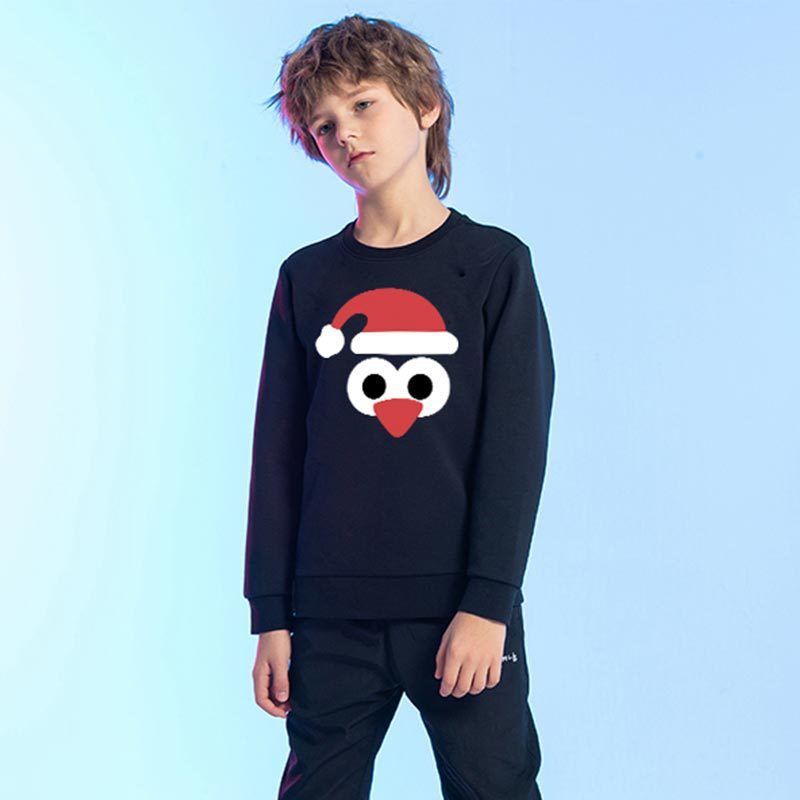 Europees en Amerikaans Schattige Sweater met Cartoon - Kerstmuts Print voor Peuters/ Kinderen