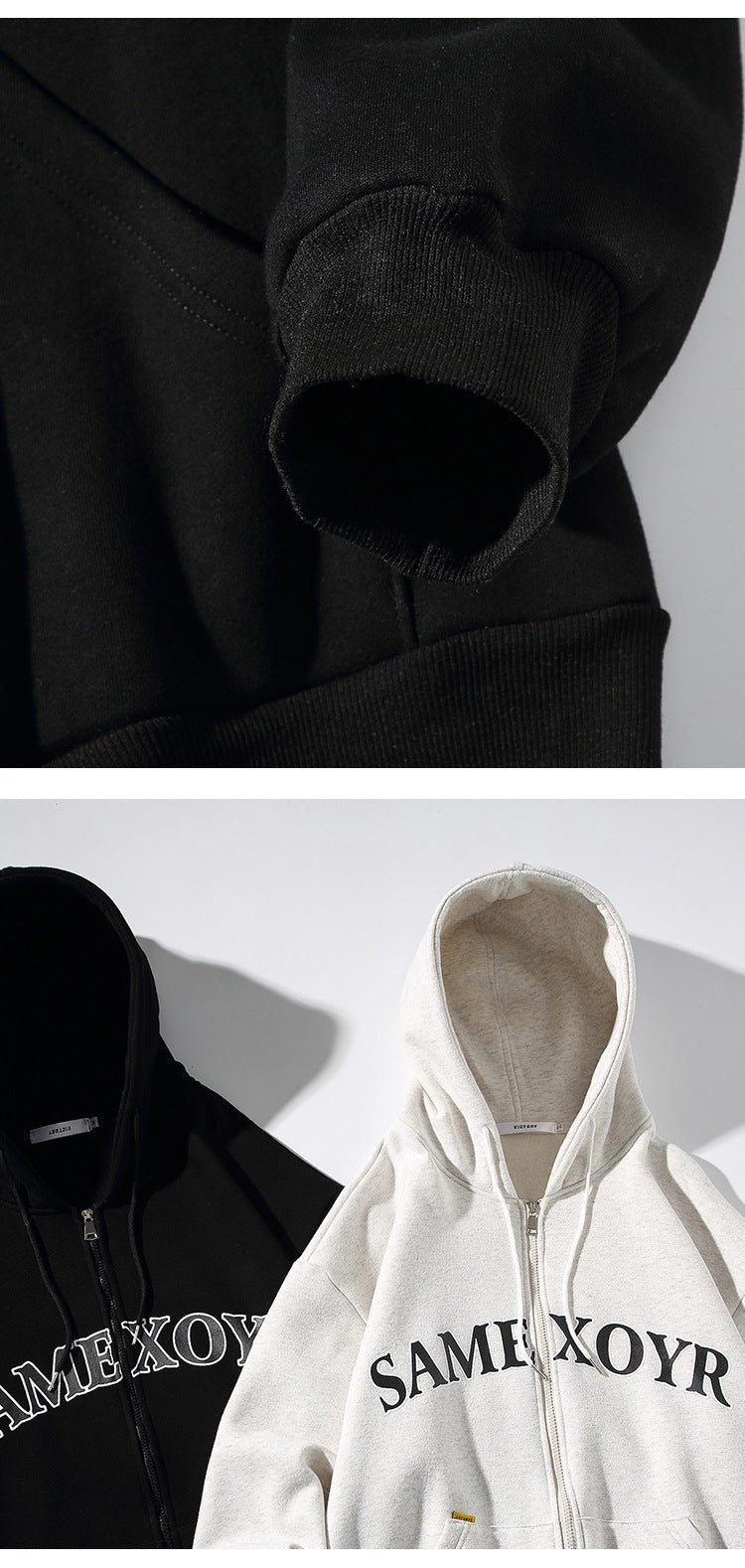 Capuchonvest met print