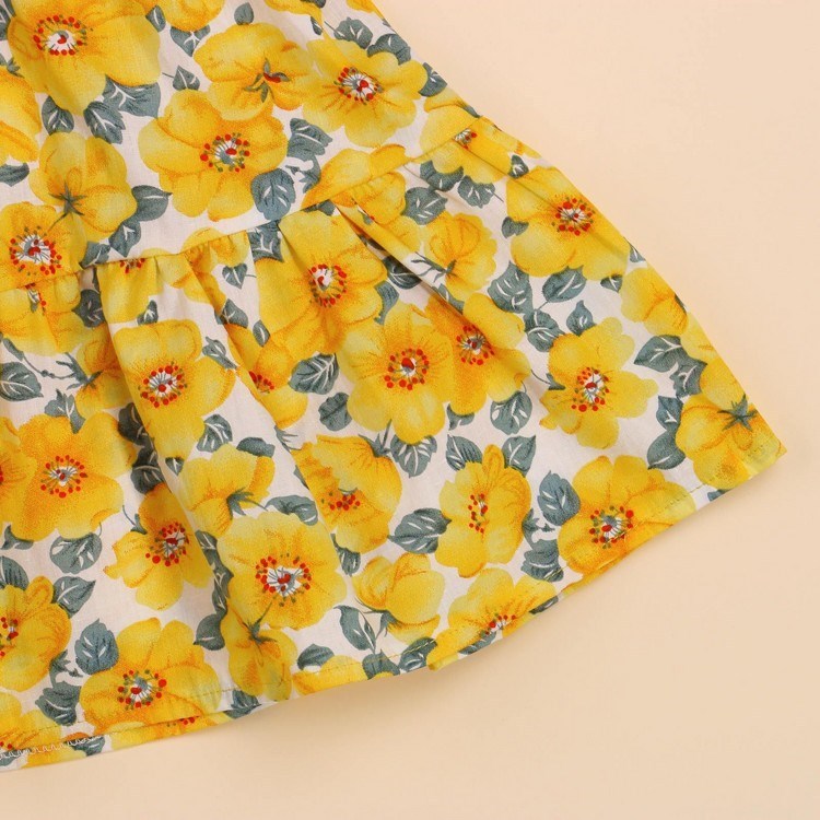 Bloemen Print Jurk met Riem voor Meisjes