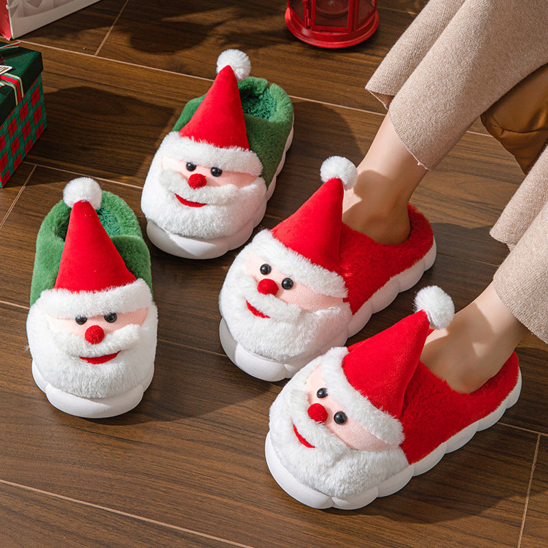 Kerstmis Winterse Warme Schattige Antislip Santa-Claus Pantoffels met Dikke Zool voor Binnen in Huis voor Unisex