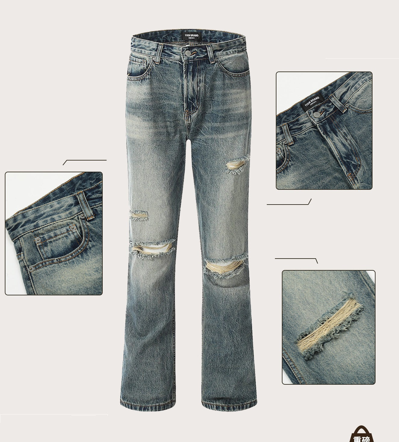 American Designer Retro Straight Losse Jeans voor Dames/ Plus-size & Meiden