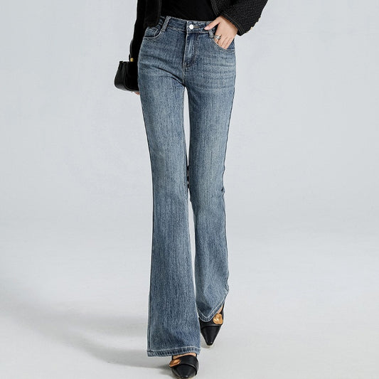Distressed Skinny Jeans met Geborduurde Hart in Amerikaanse stijl voor Dames/ Plus-size & Meiden