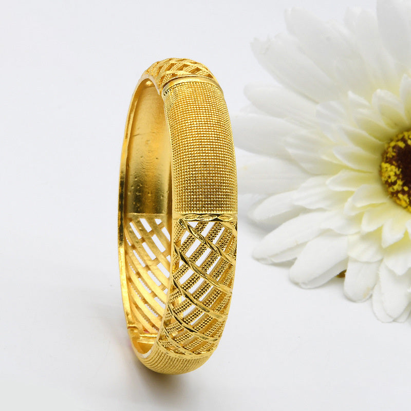 24K Vergulde Indiase Stijl Zandgouden Armband met Patroon Per Stuk voor Dames