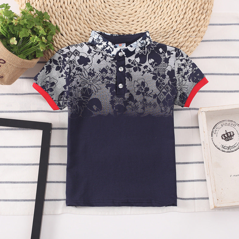 Effen Kleur Kinderpolo's met Korte Mouwen voor Jongens